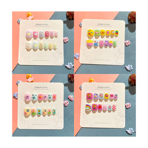 Princesa Relief Niños Prensa <span class=keywords><strong>Uñas</strong></span> <span class=keywords><strong>en</strong></span> las <span class=keywords><strong>uñas</strong></span> postizas hechas a mano 3dkids Niñas Acrílico Kit de puntas de <span class=keywords><strong>uñas</strong></span> Cutepre Pegamento Cubierta completa Seguro - Product Image 1