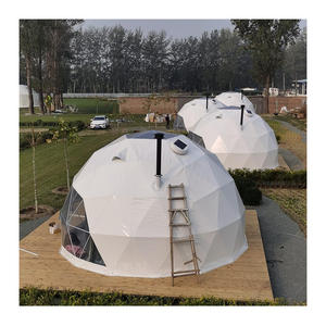 Grande tente dôme de luxe moderne quatre saisons en PVC coupe-vent et pare-soleil de 15 m pour hôtel, <span class=keywords><strong>camping</strong></span> et hébergement, avec mobilier assorti - Product Image 2