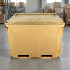 Contenedor de Pescado de PE de Alta Resistencia y Ecológico de 660L con Diseño Multifuncional para Almacenamiento y Transporte de Mariscos - Product Image 4