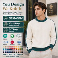 Pull en tricot à col rond pour homme de haute qualité, ODM & OEM, pull à manches longues en coton pour l'automne et l'hiver