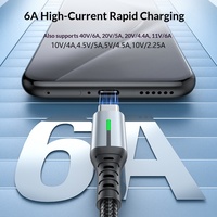 Cable USB Tipo-C/Tipo-A con Indicador LED para Carga Rápida y Transferencia de Datos para Teléfono Móvil