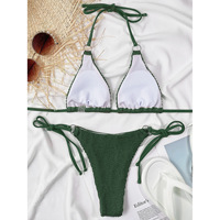 Zy169 Sexy Ladies Jean Bikinis Beachwear Denim Bra Tops Booty Shorts Bikini Set Vacation Two Piece Short Outfits Women Clothes