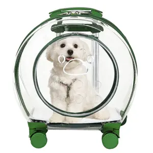 Valise à roulettes pour animaux domestiques, sac de voyage, respirant et étanche, avec roue silencieuse, adapté au chien