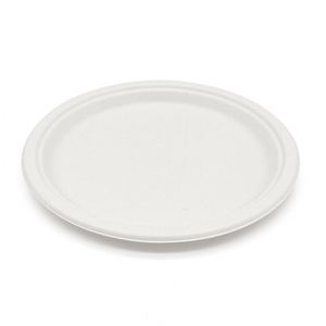 Assiette jetable en bagasse de canne à sucre de 9 pouces, compatible micro-ondes, écologique et biodégradable - Product Image 4
