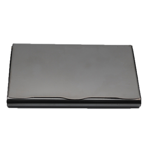 Porta biglietti da visita con Logo Laser gratuito di alta qualità con finitura a specchio nero argento Design tascabile per uomo Idea regalo - Product Image 6