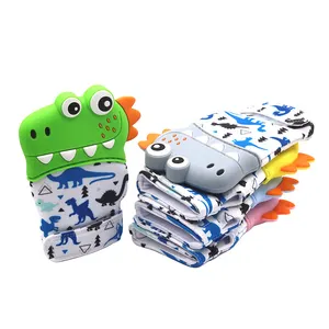Creative Animal Shape Newborns Silicone Molar Teether Baby Anti-bite Hand Gloves Chew Mittens Releasing Gums with OEM