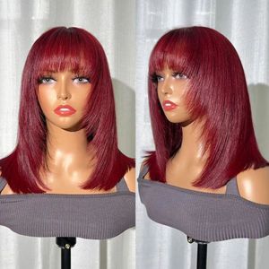 Mật Độ 200% Đôi Vẽ Bob Thẳng Nguyên Brazil Lớp Cắt Glueless Tóc Giả Cho Phụ Nữ Da Đen 4X4 13X4 Ren Phía Trước Tóc Giả Tóc Con Người - Product Image 4