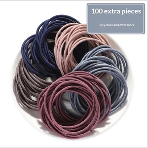 500 élastiques à <span class=keywords><strong>cheveux</strong></span> très élastiques pour <span class=keywords><strong>cheveux</strong></span> épais, attaches colorées sans dommage pour queues de cheval, bandeaux doux pour femmes et filles - Product Image 3