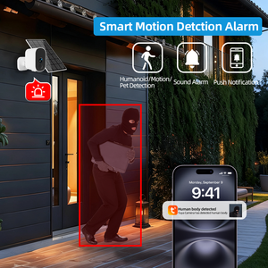 Tuya Smart 3MP <strong>WiFi</strong> BLE Battery Solar <strong>Bullet</strong> <strong>Camera</strong> Color Night Vision PIR Motion Detection Sound Alarm Black Light Mini <strong>Camera</strong> - Product Image 4