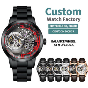 Reloj de Pulsera Mecánico Automático para Hombre, con Logotipo Personalizado, de Acero Inoxidable 316L, con Rueda de Equilibrio <span class=keywords><strong>a</strong></span> <span class=keywords><strong>las</strong></span> 9 en Punto, Fabricante OEM - Product Image 1