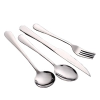 Set de vaisselle en acier inoxydable classique argenté 26pcs Set de couverts