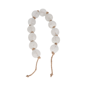 Ghirlanda di perline in vetro smerigliato con corda di iuta per decorazioni domestiche, mensole e tavolini da caffè - Product Image 1