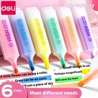 Promotion Deli S625 ensemble de stylos marqueurs de taille Mini de haute qualité pour étudiants utilisation de bureau surligneur de couleur pour apprendre le marquage de bricolage