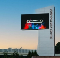 Écran vidéo publicitaire commercial imperméable P4 pour extérieur, montage mural fixe, écran LED transparent à grille