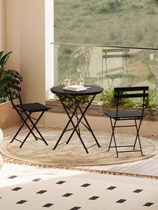 Ensemble <span class=keywords><strong>de</strong></span> table <span class=keywords><strong>de</strong></span> chaise pliable en <span class=keywords><strong>fer</strong></span> <span class=keywords><strong>forgé</strong></span> populaire pour une utilisation extérieure pour les petites cours jardins Tables basses entrées <span class=keywords><strong>de</strong></span> magasin <span class=keywords><strong>de</strong></span> thé au lait - Product Image 3