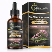 Extrait de racine de valériane OEM, complément alimentaire pour adultes pour favoriser le sommeil, gouttes liquides de racine de valériane biologique