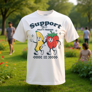 Camiseta Support Your Fruity Friends, diseño Pride Love Wins, unisex, talla para adultos - Product Image 3