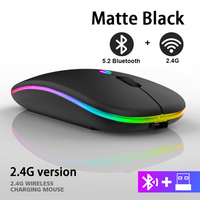 Nouvelle souris sans fil avec lumière rvb Rechargeable par USB pour ordinateur portable PC Macbook 2.4GHz souris de jeu
