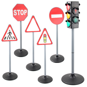 Juego de señales de semáforo de simulación para niños grandes, Escena de modelo de seguridad, semáforos DIY, juguete educativo preescolar - Product Image 2