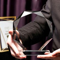 Trophée en cristal, médaille créative, récompense étanche, plaque gravée au laser, pour cérémonie annuelle des employés d'excellence