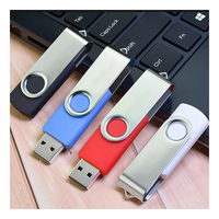 OEM promocional clásico U disco PVC plástico Metal sublimación personalizado giratorio forma portátil 8GB USB Flash Drives con logotipo