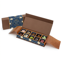 Boîtes rigides magnétiques personnalisées de luxe, style tendance, prix compétitif, pour emballage de chocolats et bonbons en papier.