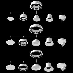 Allway SKD <span class=keywords><strong>2023</strong></span> <span class=keywords><strong>Tendance</strong></span> Moderne <span class=keywords><strong>Plafonnier</strong></span> Réglable Encastré Downlights LED Cadre SKD - Product Image 5