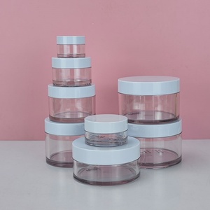 30g 50g 80g 100g 120g 200g 250g 500g Stock clear Thick Wall Clear Transparent PET Cream Lotion <b>Jar</b> Clear <b>Plastic</b> Cosmetic <b>Jars</b> - Product Image 1