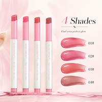 Stock disponible – 4 couleurs – Brillant et hydratant – Haute brillance – Prix de gros – Approvisionnement en vrac – Maquillage pour les lèvres sous marque privée – Stick de gloss solide