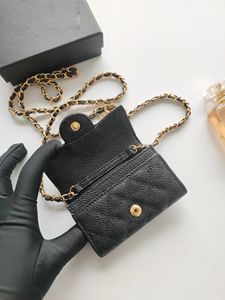 新款豪华紧凑型便携式防水防震零钱包菱形纹理皮革女式斜挎包手机钱包 - Product Image 5