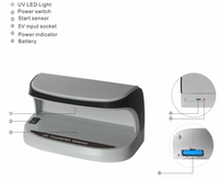 Détecteur de billets AL-09 avec lampe UV pour la détection de faux billets, lampe LED pour banque, maison, bureau