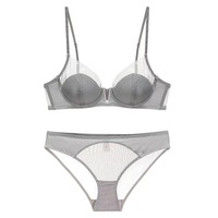 Soutien-gorge et culotte sexy en maille transparente pour femmes, nouvel arrivage OEM/ODM, été