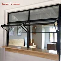 Ventana Plegable de Aluminio y Vidrio con Aislamiento Acústico, de Alta Eficiencia, con Apertura Vertical y Doble Vidrio Templado