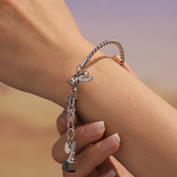 Bracelet ouvert à double tressage antique de rêve, non en acier inoxydable, avec étoile en diamant montée, pour fabricants de multi-accessoires DIY