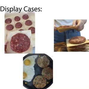 Presse à mini-hamburgers manuelle à démoulage facile, antiadhésive, avec poignée en bois, en alliage d'aluminium, pour la préparation de galettes de <span class=keywords><strong>burger</strong></span> <span class=keywords><strong>maison</strong></span> DIY - Product Image 5