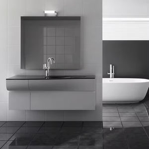 Miroir de salle de bain LED moderne avec télécommande, indice de protection IP44, éclairage de plafond à intensité variable - Product Image 6