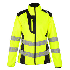 Nueva Chaqueta Softshell para Mujer Ke, Alta Visibilidad, Fluorescente, Resistente al Viento, Mangas Desmontables, Ropa de Trabajo para Fábrica/Taller, Primavera 2025 - Product Image 4
