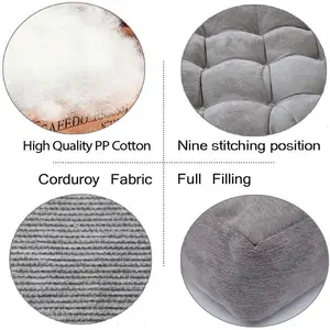 Solid square Seat Cushion, Polyester  Pillow Seat Corduroy Chair Pad Tatami Floor Cushion for  Living Room