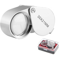 30X Foldable Mini Portable Pocket Jewelry Diamond Magnifier Jewelers Loupe Magnifying Glass Jewelry Tools & Equipment