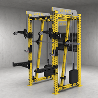 REYK REYK30 Rack de musculation multifonction en acier, banc de musculation réglable, machine Smith, support de squat, barre de traction, barre de triceps inversée, pour bras et poitrine