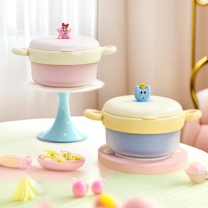 Tazón de comida para bebés con ventosa, de acero inoxidable que cambia de color, desmontable, para bebés de 0 a 12 meses, diseño de dibujos animados - Product Image 1