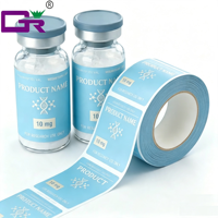 Spot-UV Metall Silber Personalisierte Vinyl-PET 5ml 10ml Flaschenetiketten Personalisierte Verpackung Hologramm-Etiketten