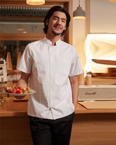 Uniforme de personnel d'entretien ménager pour hommes Yilong, coupe classique, polyester/coton, pour utilisation en hôtel, restauration, réception (modèle CYS006) - Product Image 2