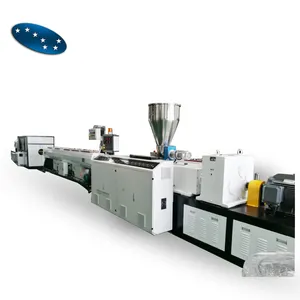 Used plastic PVC pipe conical double screw extruder machine