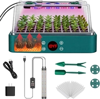 Tendance 15-40 ℃   Kit de démarrage de semis avec contrôleur de température, barre de culture LED, plateau de culture et serre pour plantes