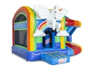 Licorne chine château gonflable gonflable avec toboggan arc-en-ciel combo