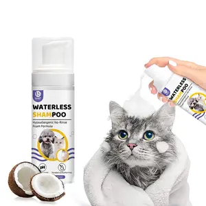 N4P Pet Friendly Waterless Shampoo with Coconut 200ml Dry Shampoo No Rinse Foam for Dogs Cats Small Animals