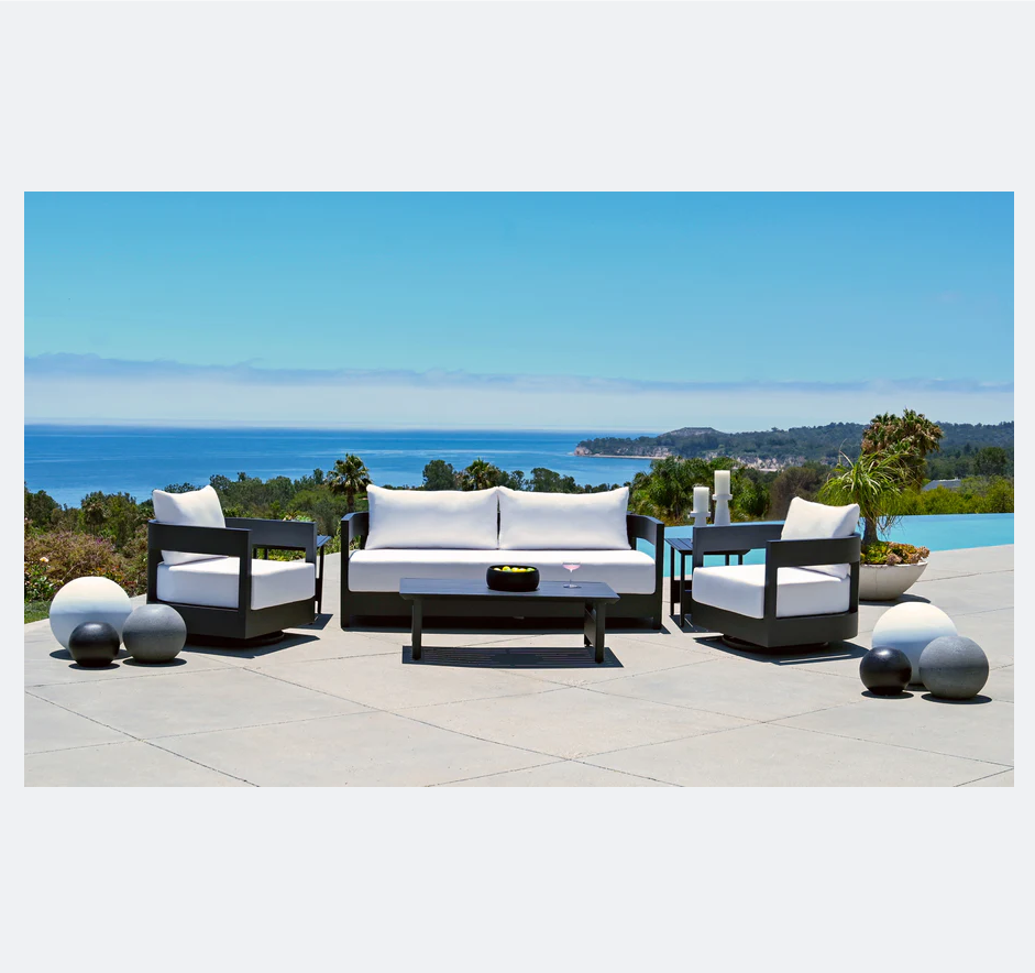 Garden sets patio outdoor furniture sofa hotel 6pc seating set with swivel chairs