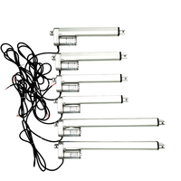 Actionneur linéaire électrique 12V 24V DC, course de 6 pouces, 500N, avec supports de montage