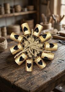 Campanas Colgantes de Metal con Diseño de Corazón, Campanas Antiguas Hechas a Mano de Cobre, Campanas Decorativas de la Suerte con Forma de Vaca - Product Image 2